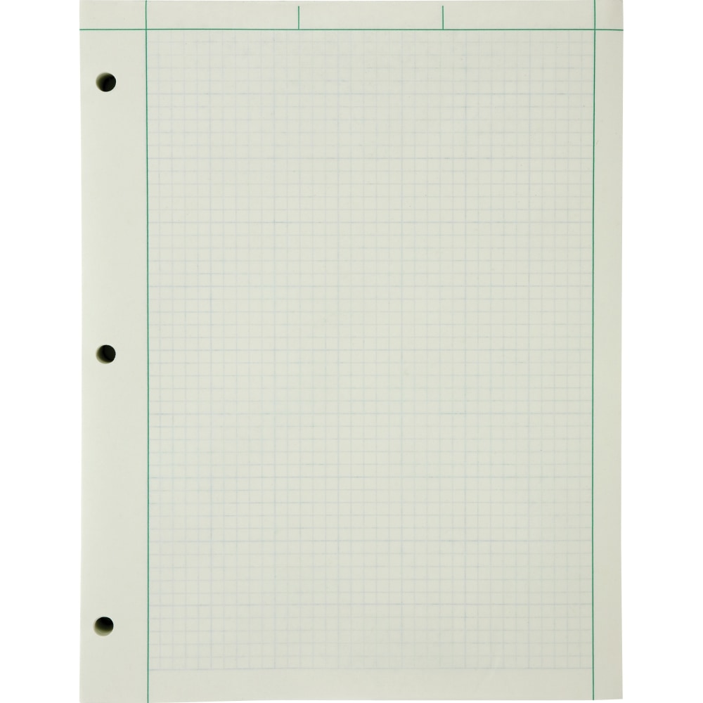 Ampad Green Tint Engineers Quadrille Pad, 8 1/2in x 11in, Quadrille Ruled, 200 Sheets, Green