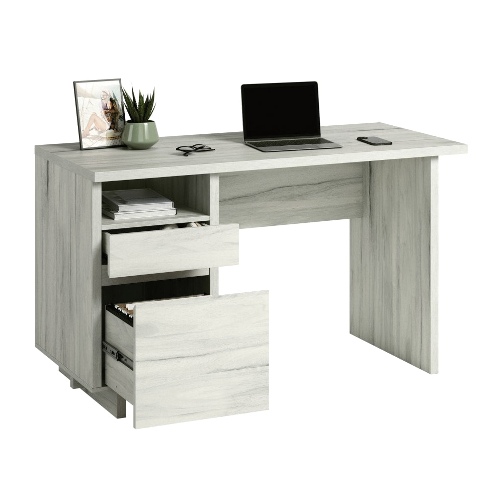 Sauder Porto Palma 52inW Single-Pedestal Computer Desk With Filing Drawer, Haze Acacia