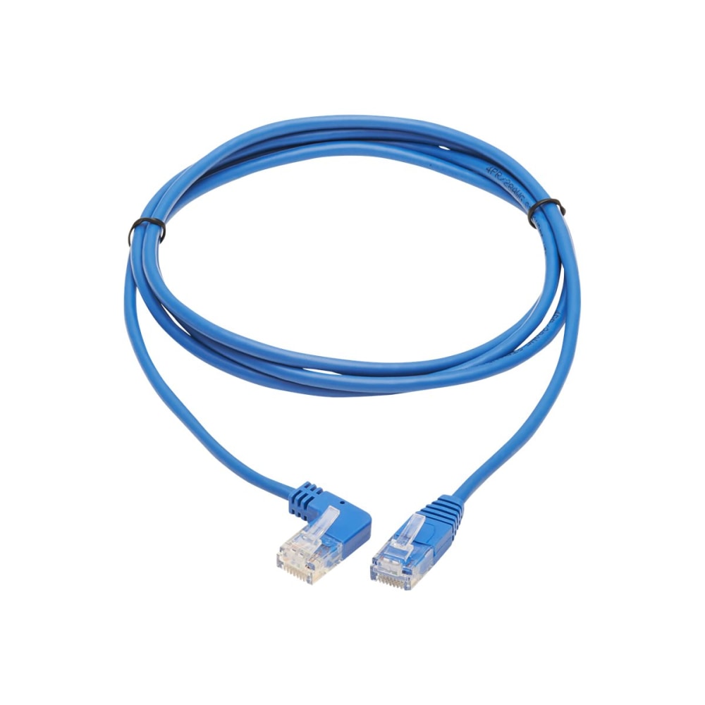 Tripp Lite N204-S07-BL-LA Cat.6 UTP Patch Network Cable - First End: 1 x RJ-45 Male Network - Second End: 1 x RJ-45 Male Network - 1 Gbit/s - Patch Cable - Gold Plated Contact - 28 AWG - Blue