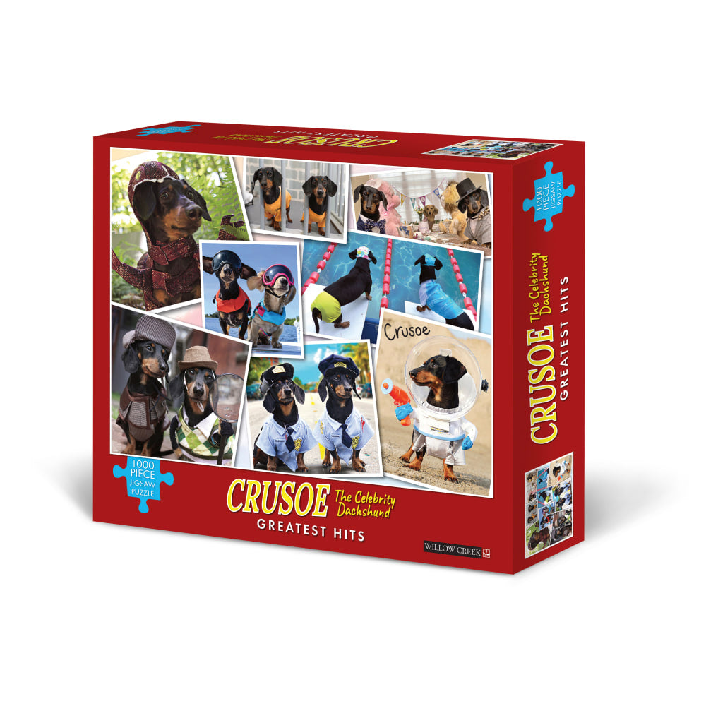 Willow Creek Press 1,000-Piece Puzzle, 26-5/8in x 19-1/4in, Crusoe The Celebrity Dachshund