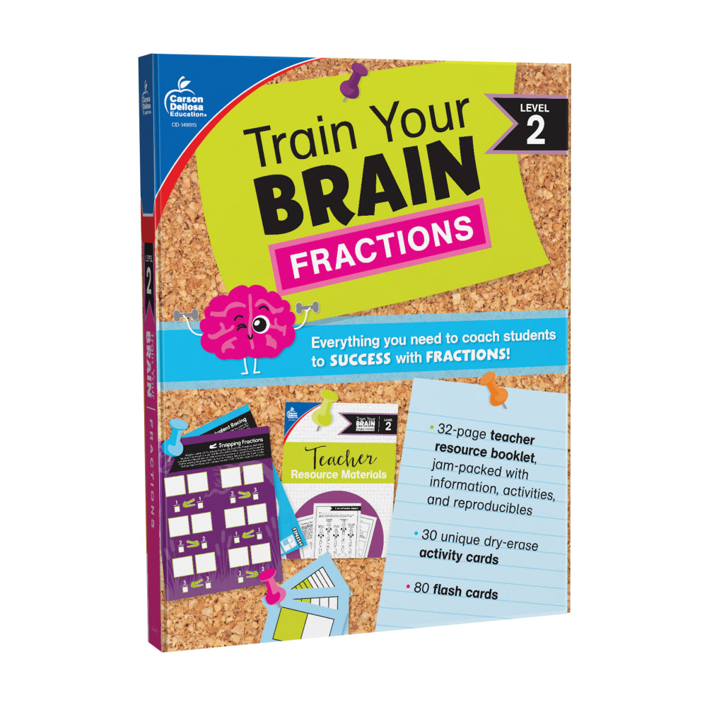 Carson-Dellosa Train Your Brain: Fractions Level 2 Classroom Kit, Grades 3 - 5