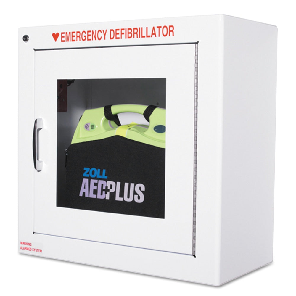 ZOLL AED Wall Cabinet, 17inH x 17inW x 9-1/2inD, White