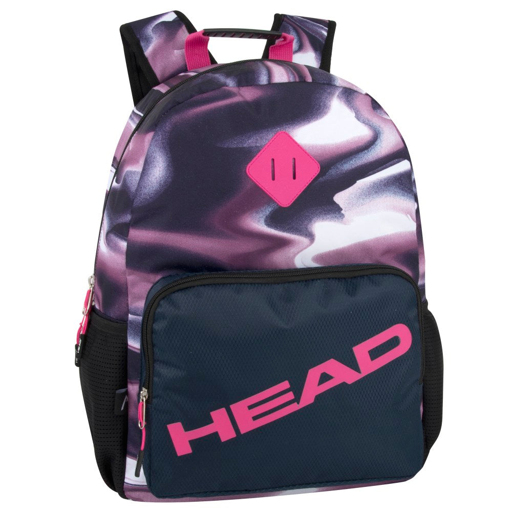 HEAD Athletic Travel Backpack With 17in Laptop Pocket, Blue/Pink