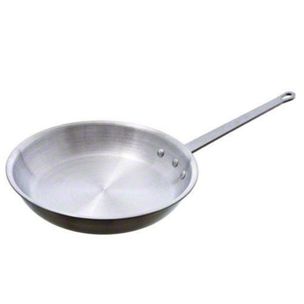 Update International Aluminum Frying Pan, 12in, Silver