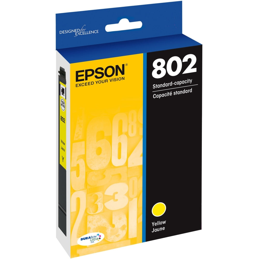 Epson 802 DuraBrite Ultra Yellow Ink Cartridge, T802420-S