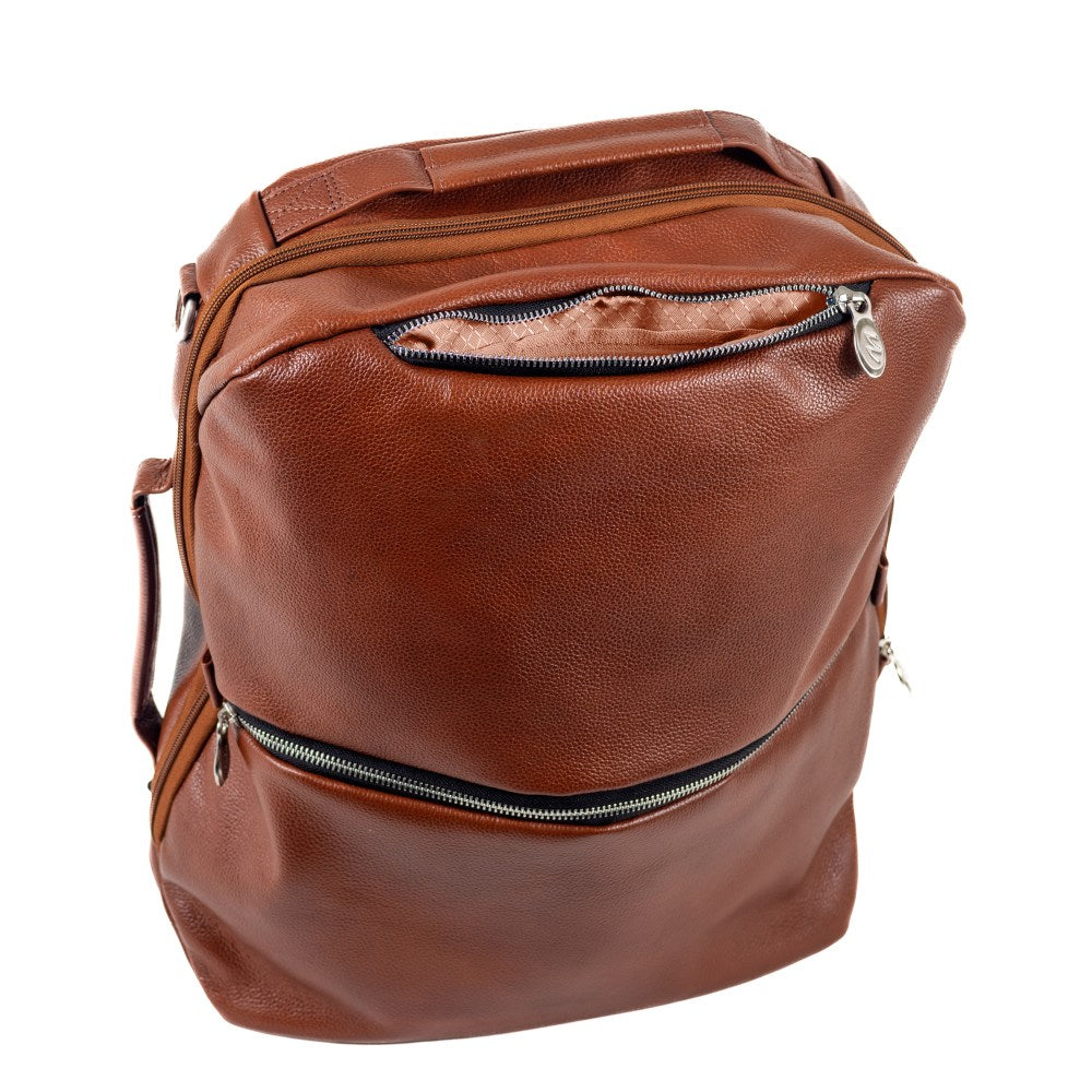 McKleinUSA East Side Backpack With 17in Laptop Pocket, Brown