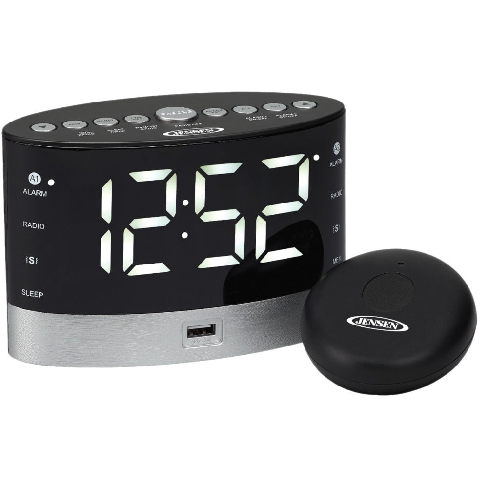 JENSEN Clock Radio - AM, FM - USB