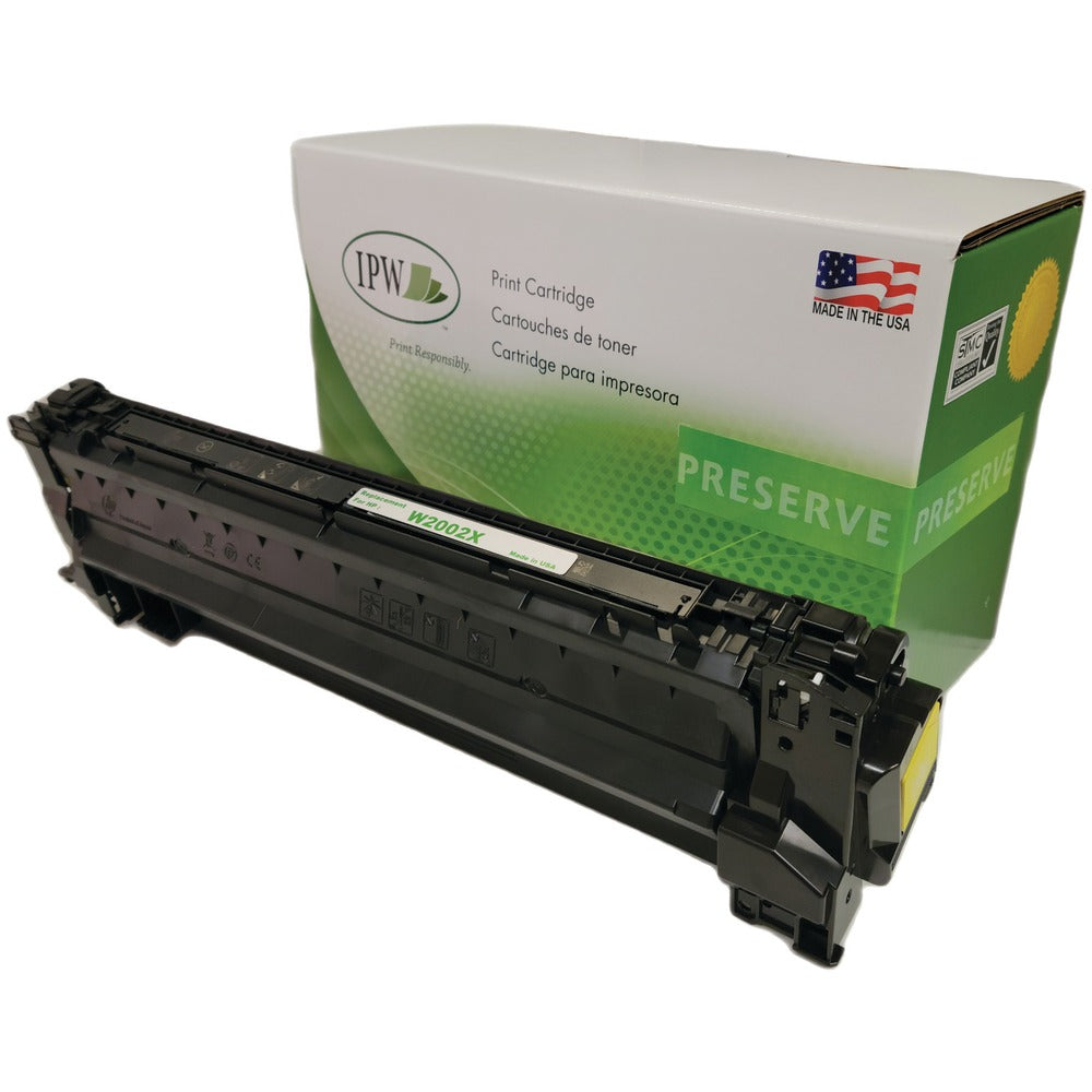 IPW Preserve Remanufactured Yellow High Yield Toner Cartridge Replacement For HP W2002X, W2002XR-ODP