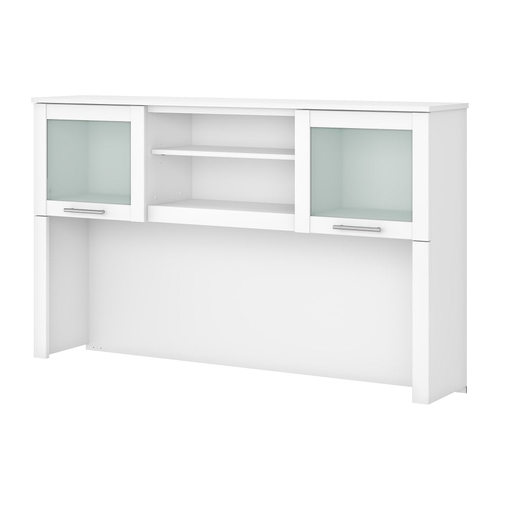 Bush Furniture Hutch For L-Shaped Desk, 60inW, White, Standard Delivery