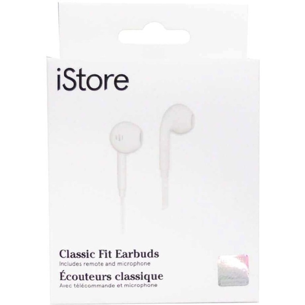 iStore Classic Fit Earbuds (Off White) - Off White - Mini-phone (3.5mm) - Wired - Earbud - 4.33 ft Cable