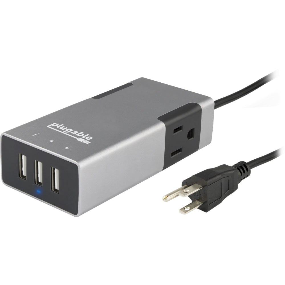 Plugable PS2-USB3 - Power adapter - 20 Watt - 4 A - 5 output connectors (3 x USB Type A, 2 x 3-pole)