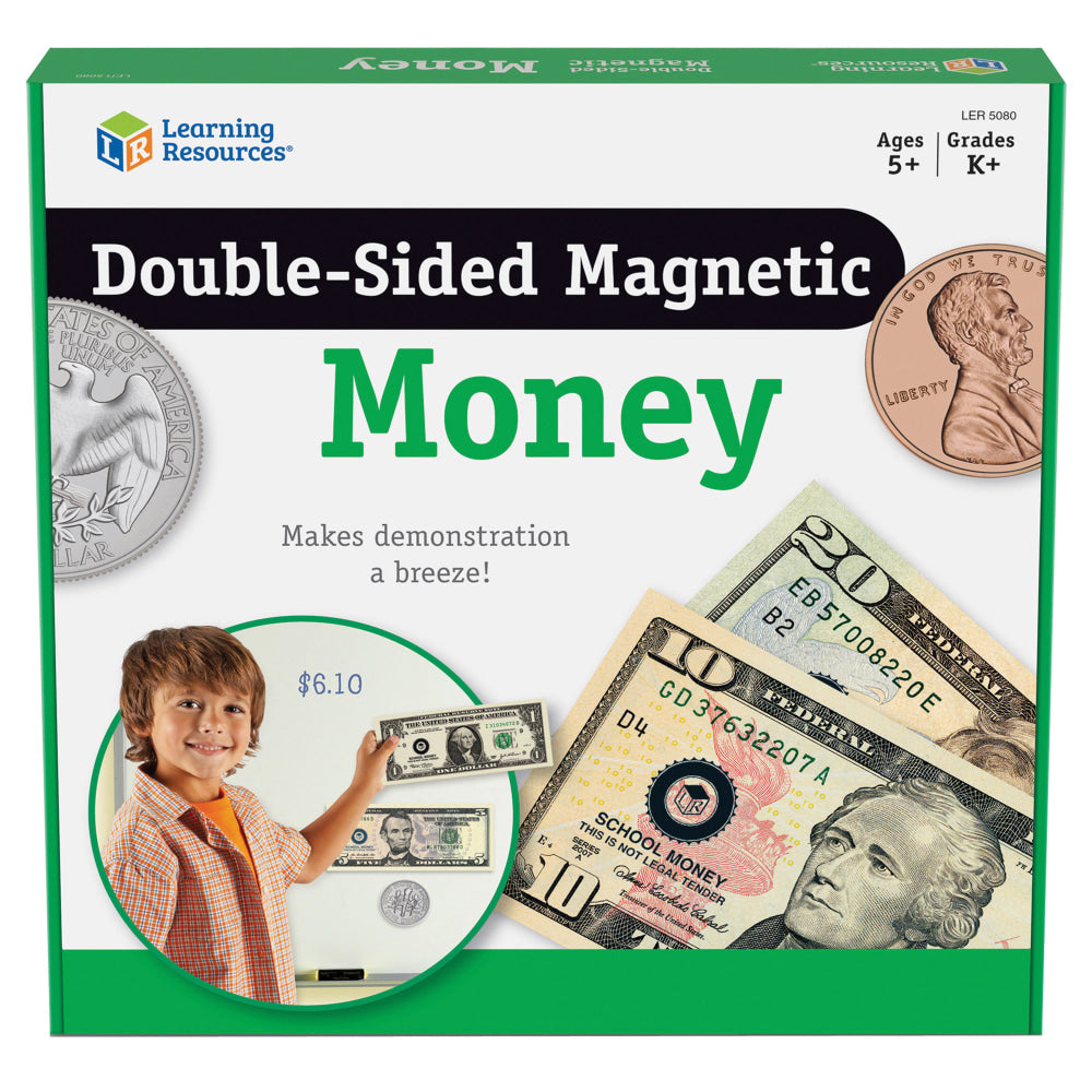 Learning Resources Double-Sided Magnetic Money Set, Grades Pre-K - 8