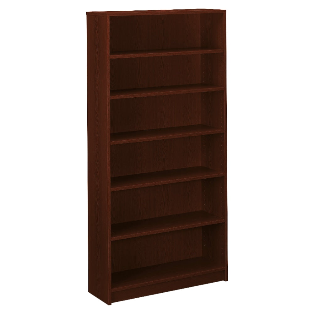 HON 1870-Series Laminate Modular Shelving Bookcase, 6 Shelves, 73inH x 36inW x 11-1/2inD, Mahogany