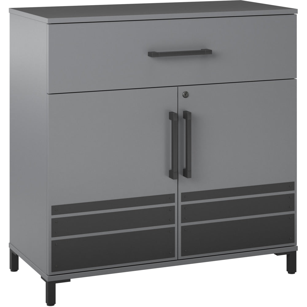 Ameriwood Home Systembuild Evolution 36inW Shelby Garage Base Cabinet, Graphite