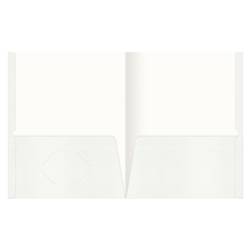 Office Depot Brand 2-Pocket Paper Folders, Off-White, Pack of 25