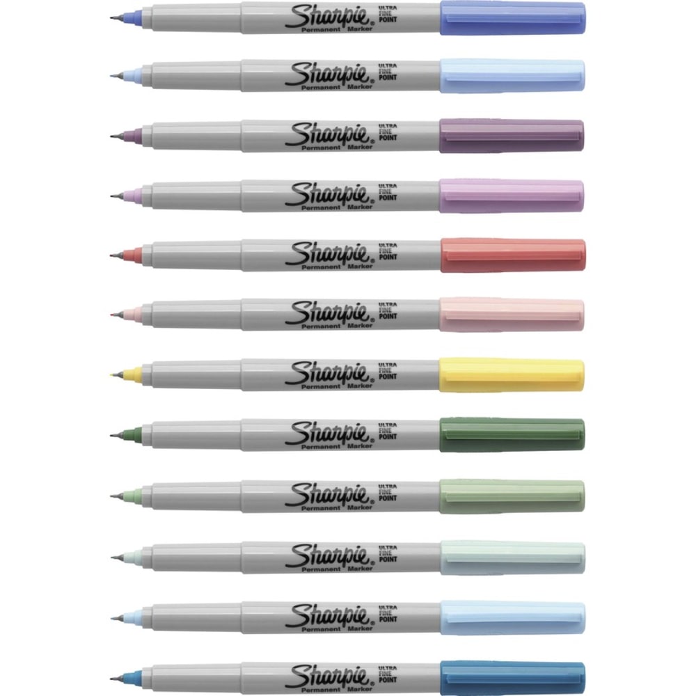 Sharpie Mystic Gems Permanent Markers - Ultra Fine Marker Point - Multi - 12 / Pack