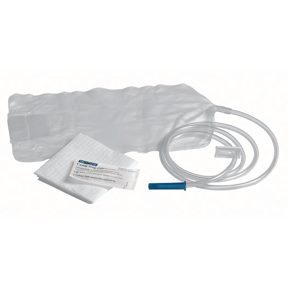 Medline Enema Poly Bag Sets, 1,500 cc Capacity, Clear, Case Of 48 Bags