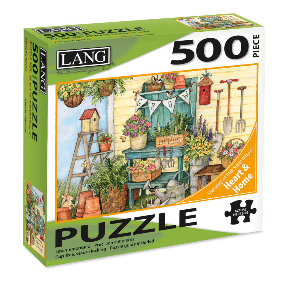 Lang 500-Piece Jigsaw Puzzle, Potters Bench