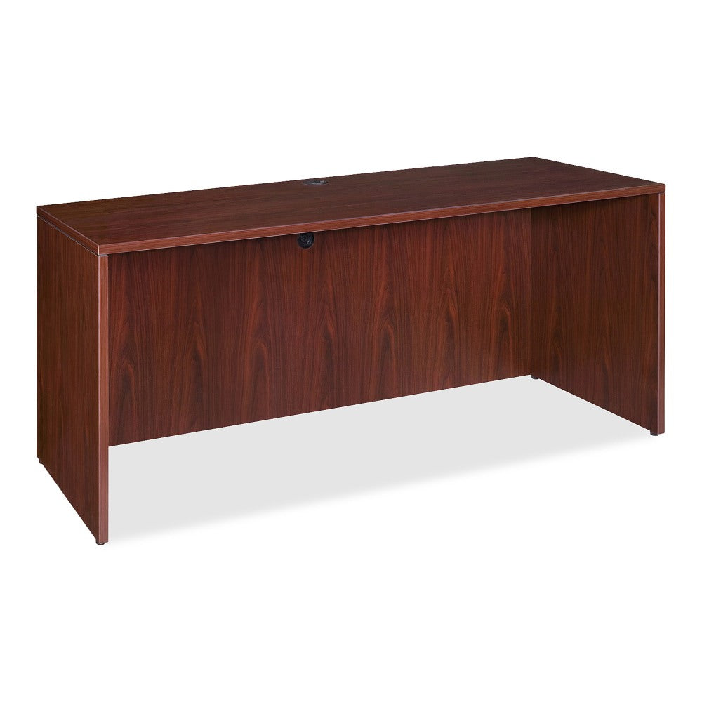 Lorell Essentials 66inW Computer Desk Credenza, Mahogany