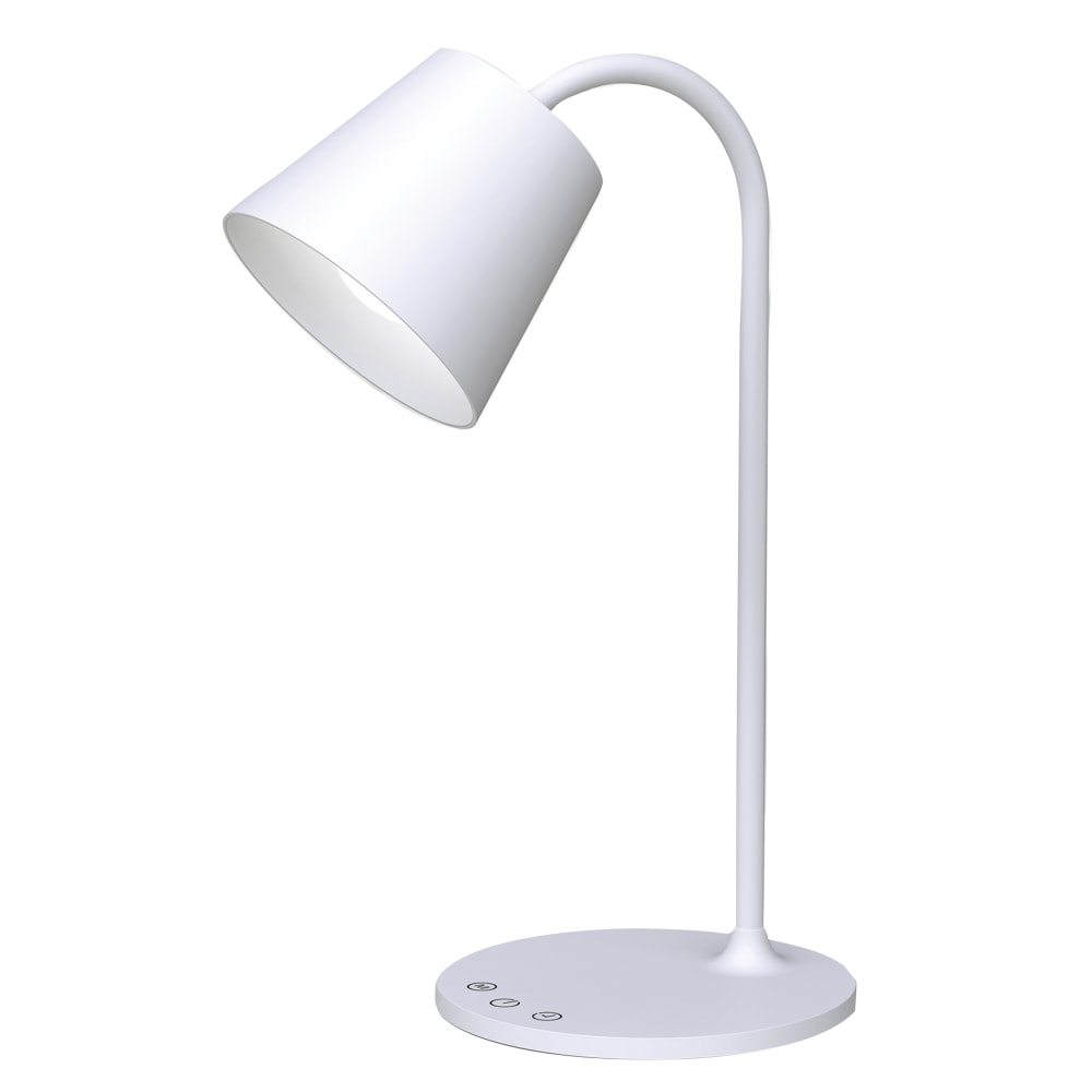 Realspace Kessly LED Desk Lamp With USB Port, 17inH, White