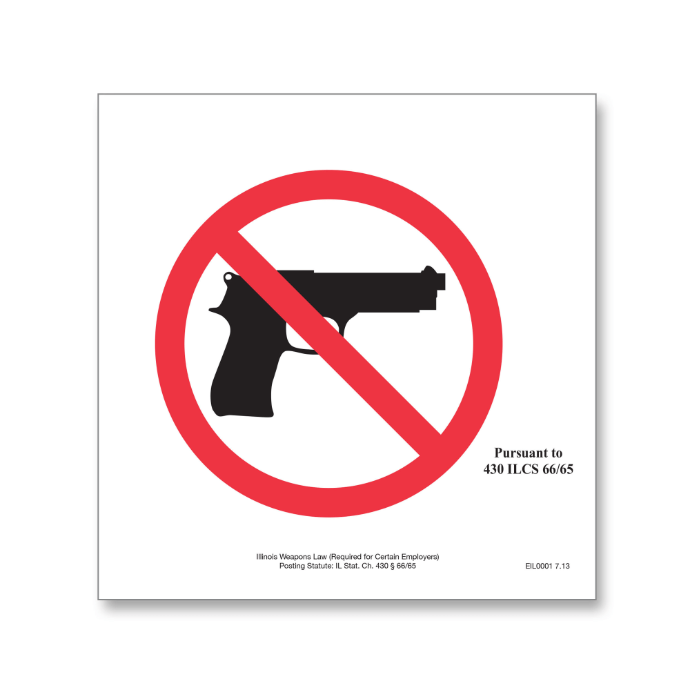 ComplyRight State Weapons Law 1-Year Poster Service, English, District Of Columbia, 8 1/2in x 11in