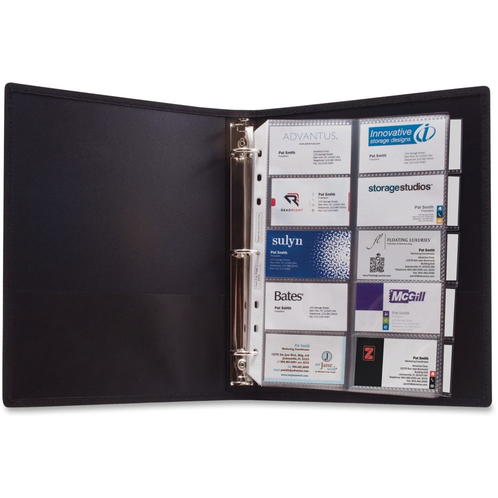 Anglers 3-Ring Business Card Binder, 8.50in x 11in