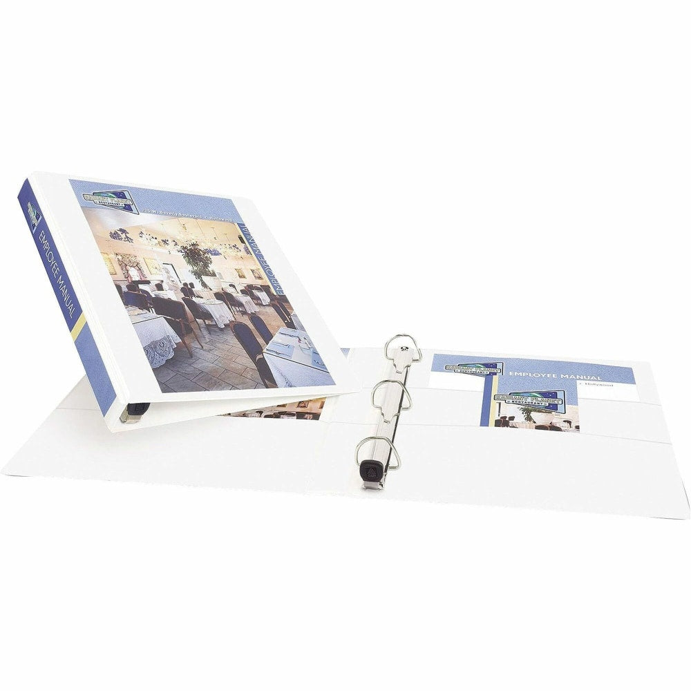 Avery Extra-Wide Heavy-Duty View 3-Ring Binder With Locking One-Touch EZD Rings, 1in D-Rings, White