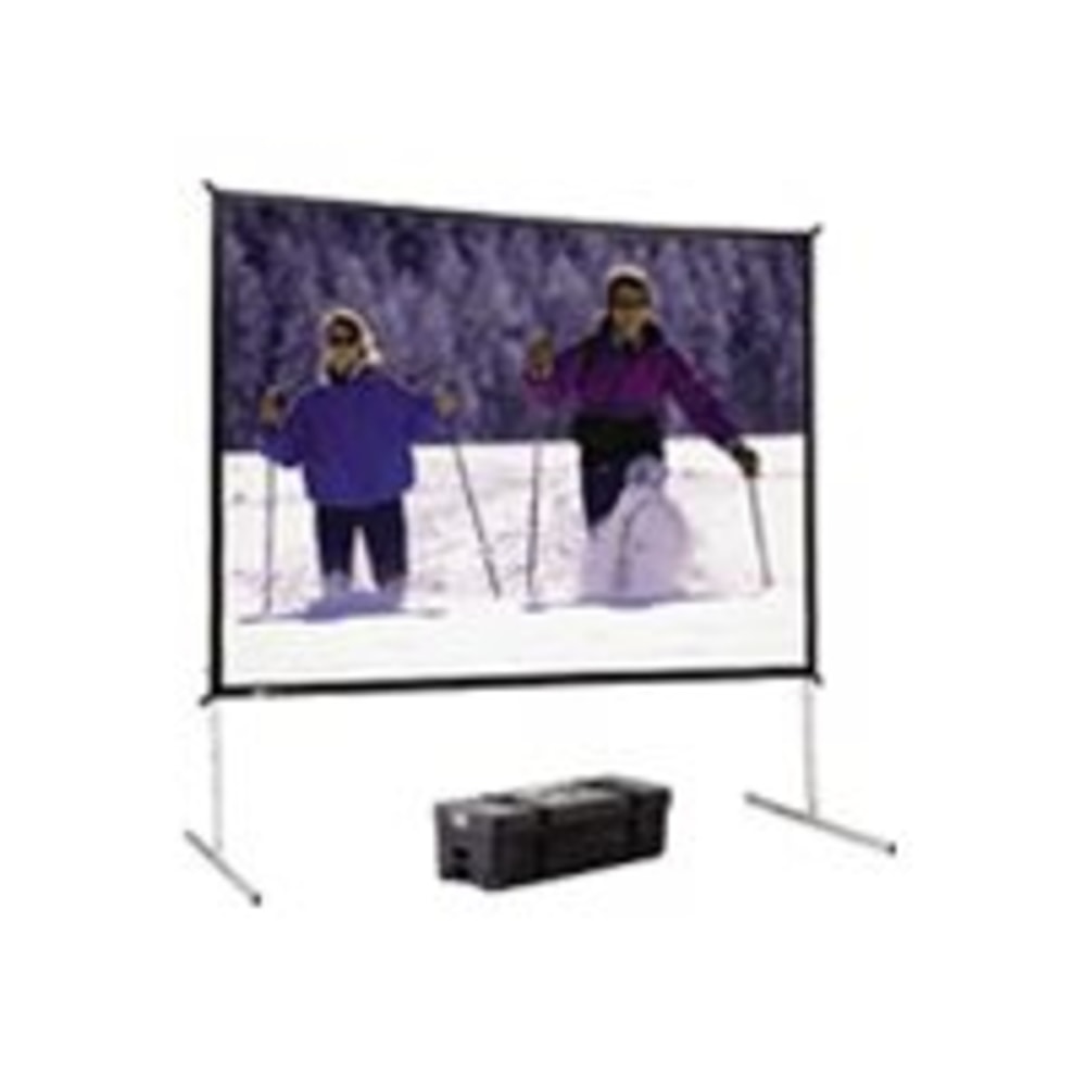 Da-Lite Fast-Fold Deluxe Screen System - Projection screen with heavy duty legs - 4:3 - Dual Vision