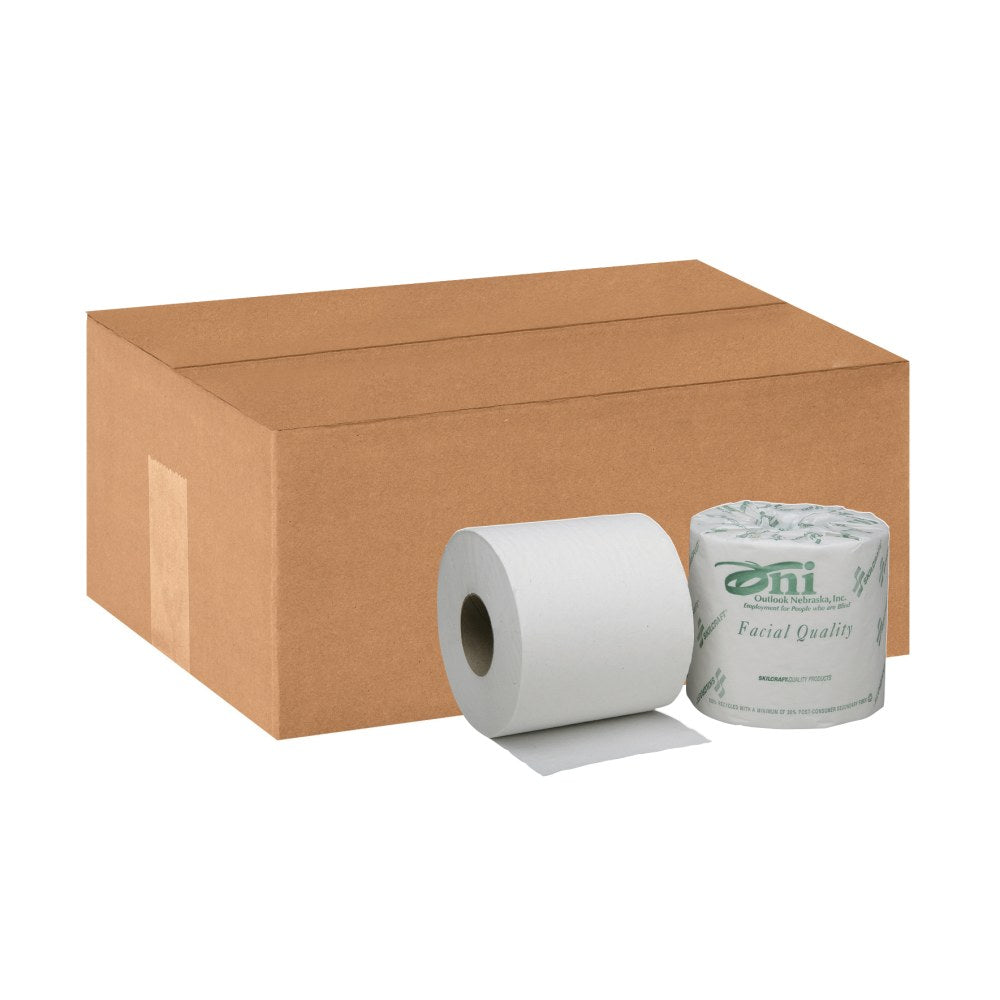 SKILCRAFT ONI 2-Ply 100% Recycled Toilet Paper, 500 Sheets Per Roll, Pack Of 80 Rolls (AbilityOne 8540-01-380-0690)