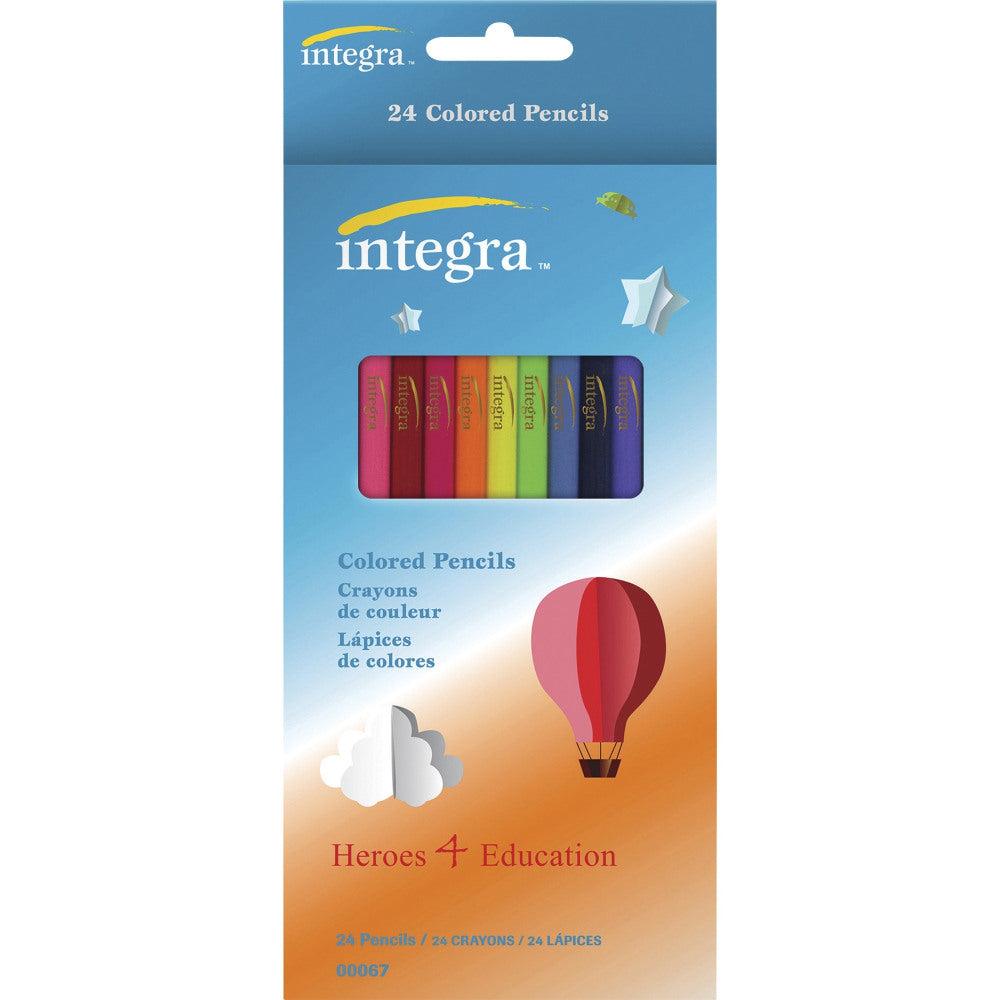 Integra Colored Pencils, Assorted, Pack Of 24