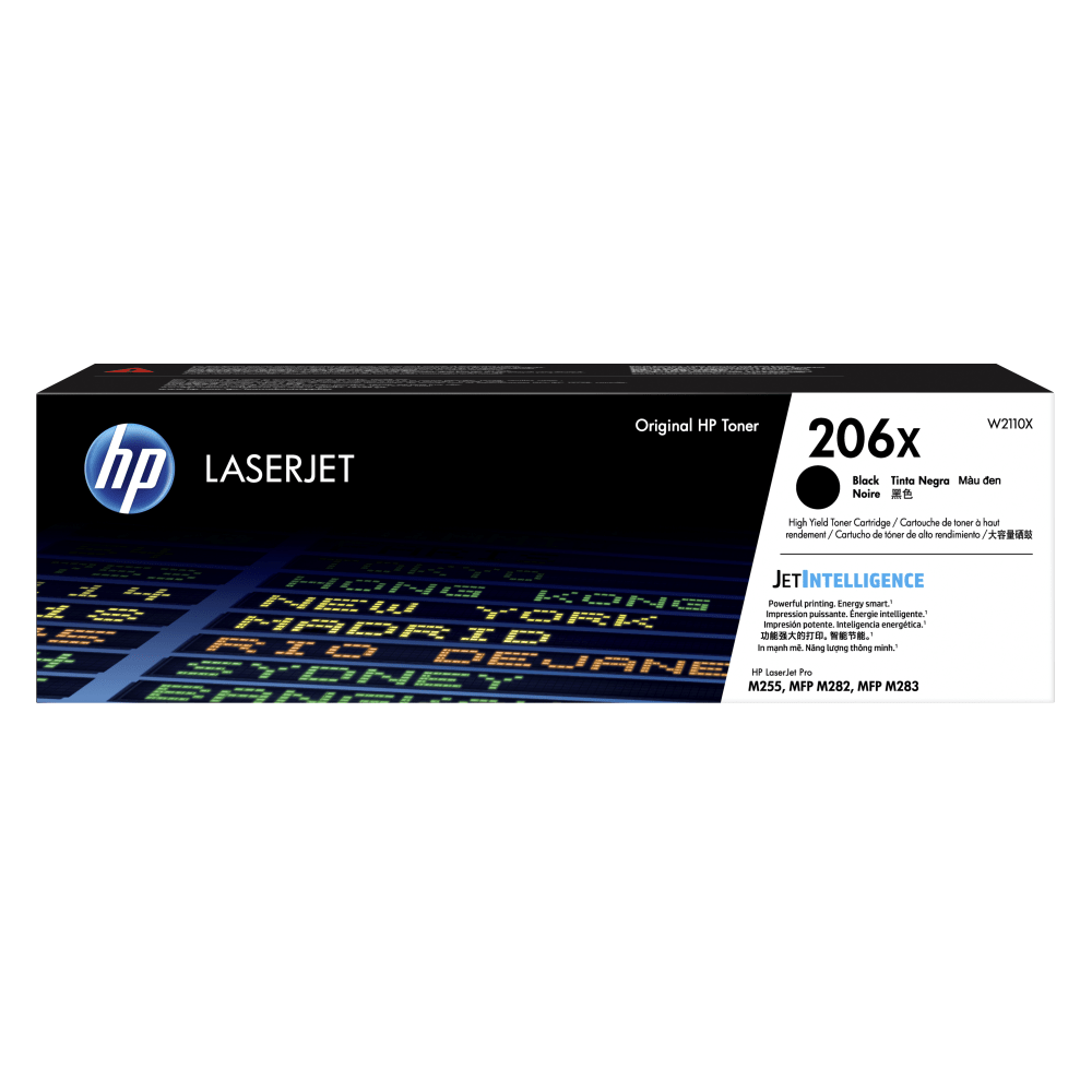 HP 206X Black High Yield Toner Cartridge, W2110X