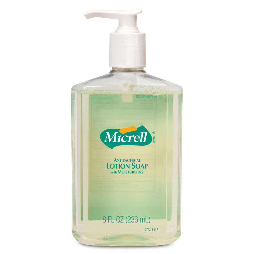 Micrell Balsam Antibacterial Lotion Hand Soap, Citrus/Floral Scent, 8 Oz, Carton Of 12 Pump Bottles