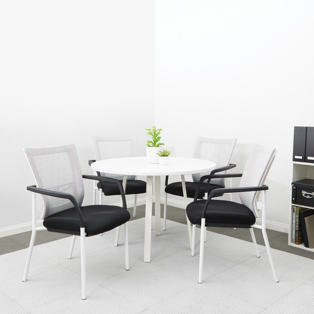 Office Star Prado Round Conference Table, 29-1/2inH x 42inW x 42inD, White