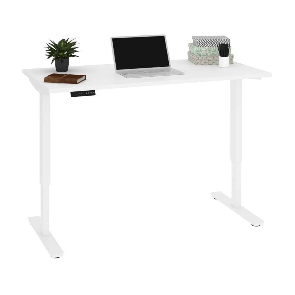 Bestar Viva Electric 60inW Standing Desk, White