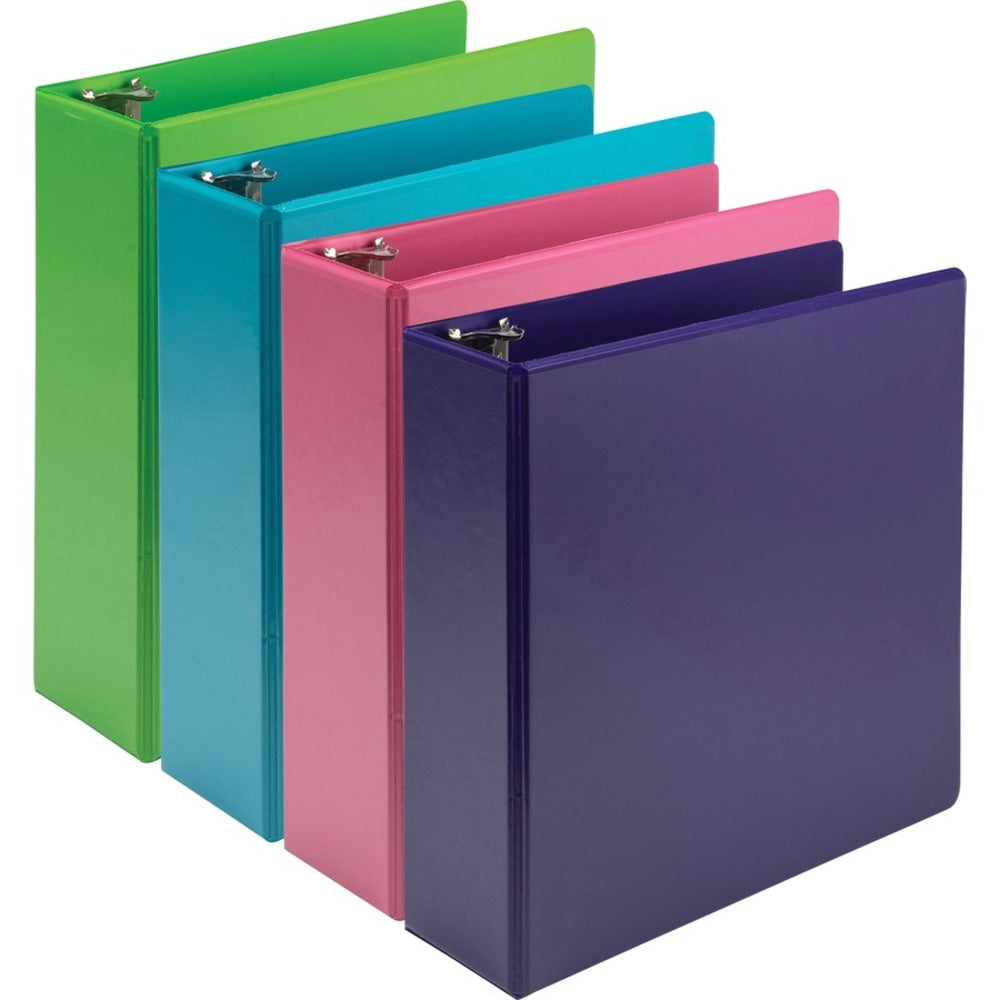 Samsill Earthchoice Durable View Binder, 3in Ring, 8 1/2in x 11in, Assorted Colors, Pack Of 4