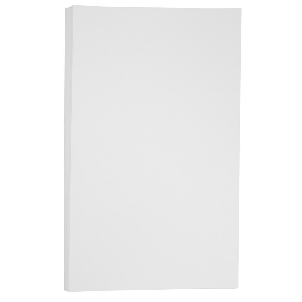 JAM Paper Vellum Bristol Card Stock, White, Ledger (11in x 17in), 110 Lb, Pack Of 50