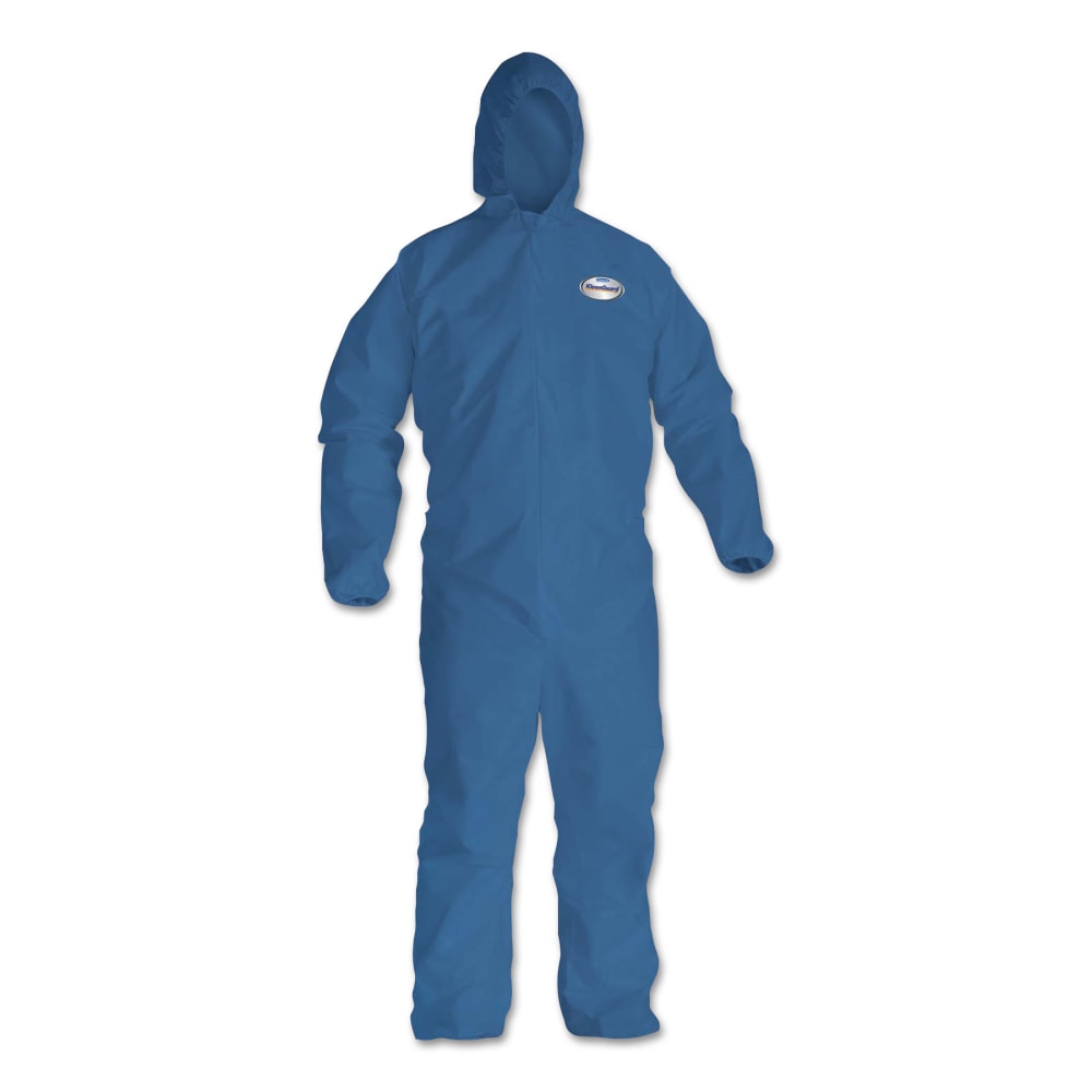 Kimberly-Clark Professional KleenGuard A20 Microforce Particle Protection Coveralls, Select, X-Large, Denim Blue, Pack Of 24 Coveralls