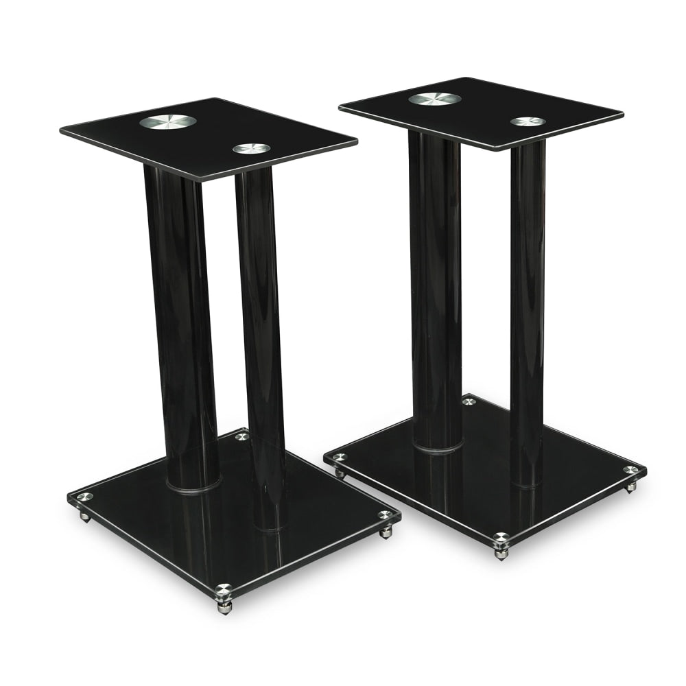 Mount-It! MI-28B Premium Speaker Stands, 18-1/4inH x 11-3/4inW x 9-3/4inD, Black, Set Of 2 Stands