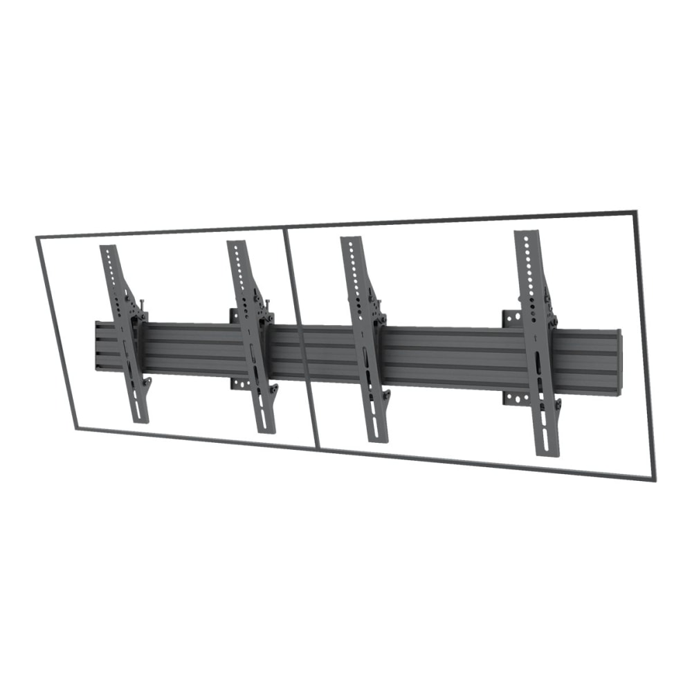 Mount-It! Dual-Screen Menu Board Wall Mount With Tilt, Black