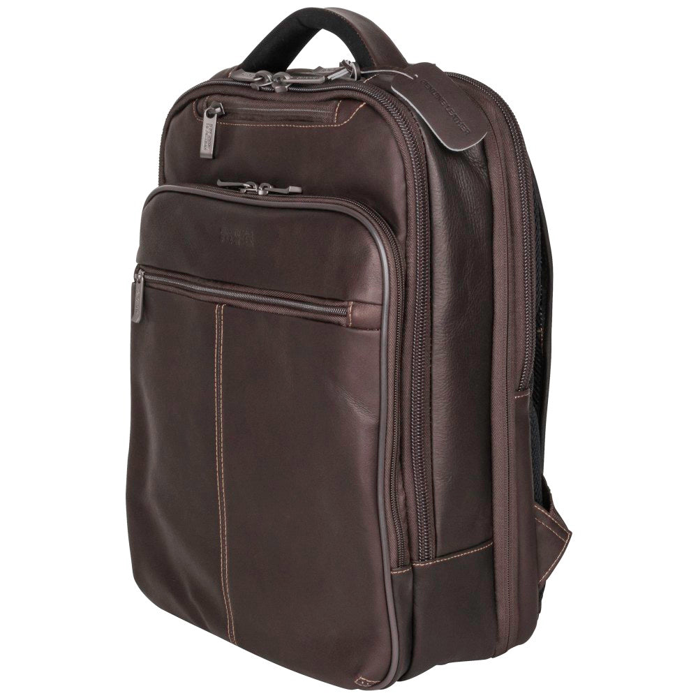 Kenneth Cole Reaction Leather Laptop Backpack, Brown