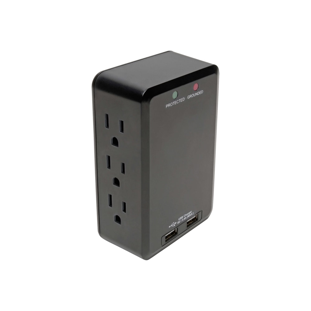 Tripp Lite Direct 6-Outlet Plug-In Surge Protector, Black