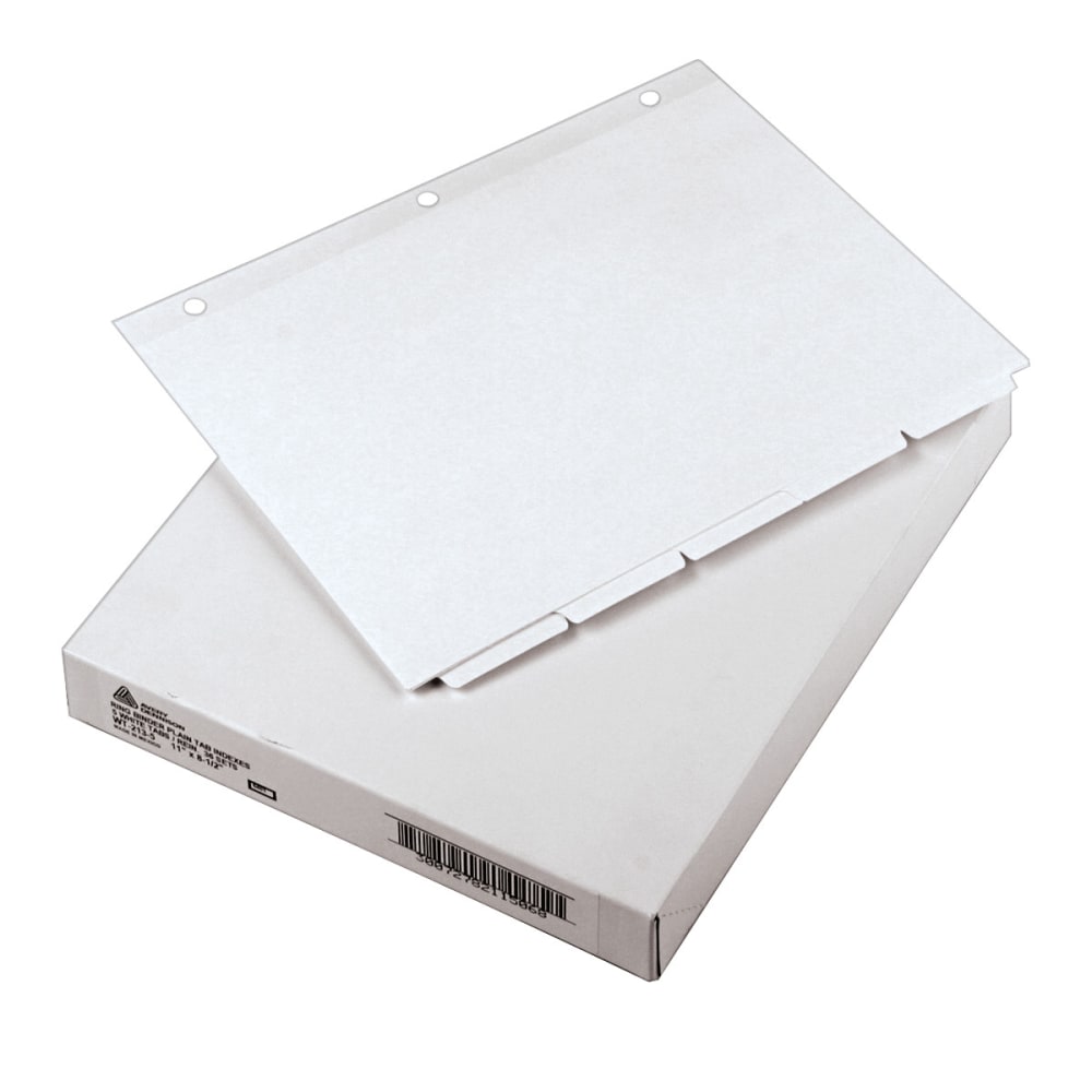 Avery Plain Tab Write-On Dividers, 8 1/2in x 11in, White Dividers/White Tabs, 5-Tab, Box Of 36