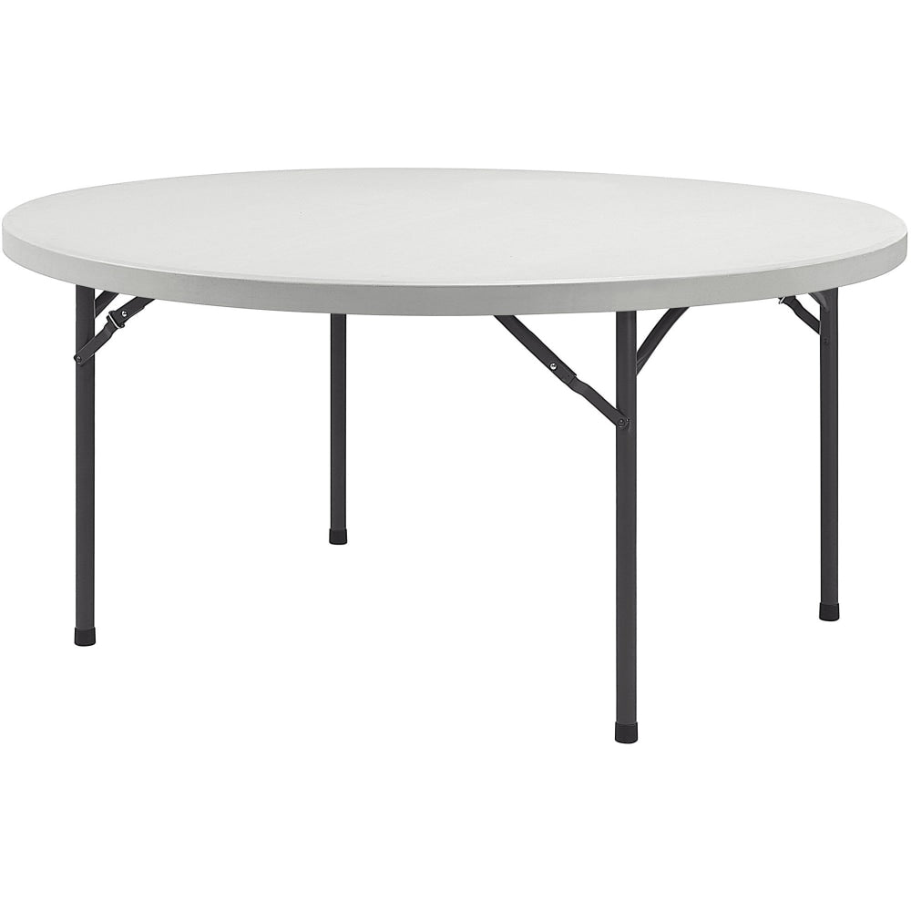 Lorell Banquet Folding Table, Round, 29-1/4inH x 48inW x 48inD, Platinum