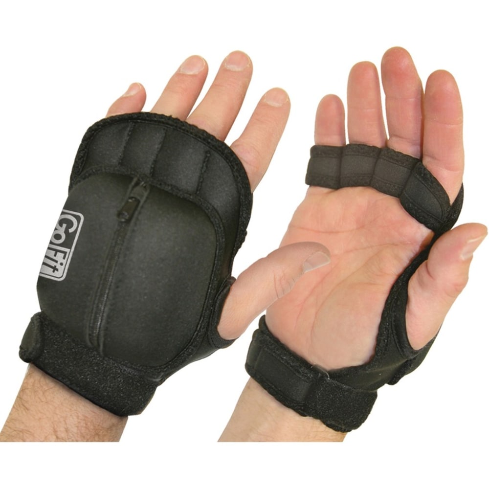 GoFit Weighted Aerobic Gloves - Hand Protection - Medium Size - Black