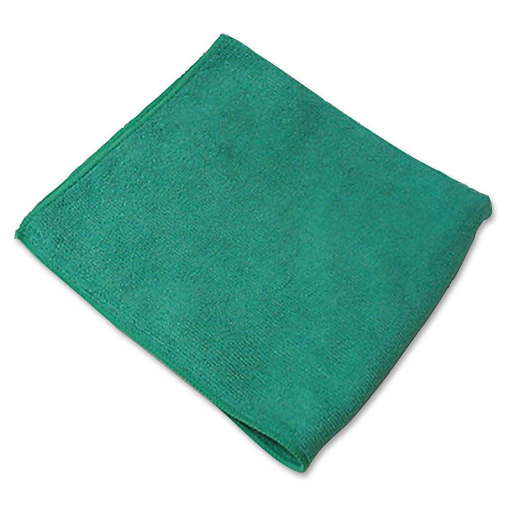 Genuine Joe General Purpose Microfiber Cloth - For General Purpose - 16in Length x 16in Width - 12.0 / Bag - 15 / Carton - Green