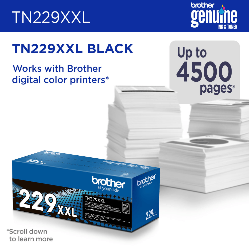 Brother TN229XXL Black Super-High Yield Toner Cartridge, (TN229XXLBK)