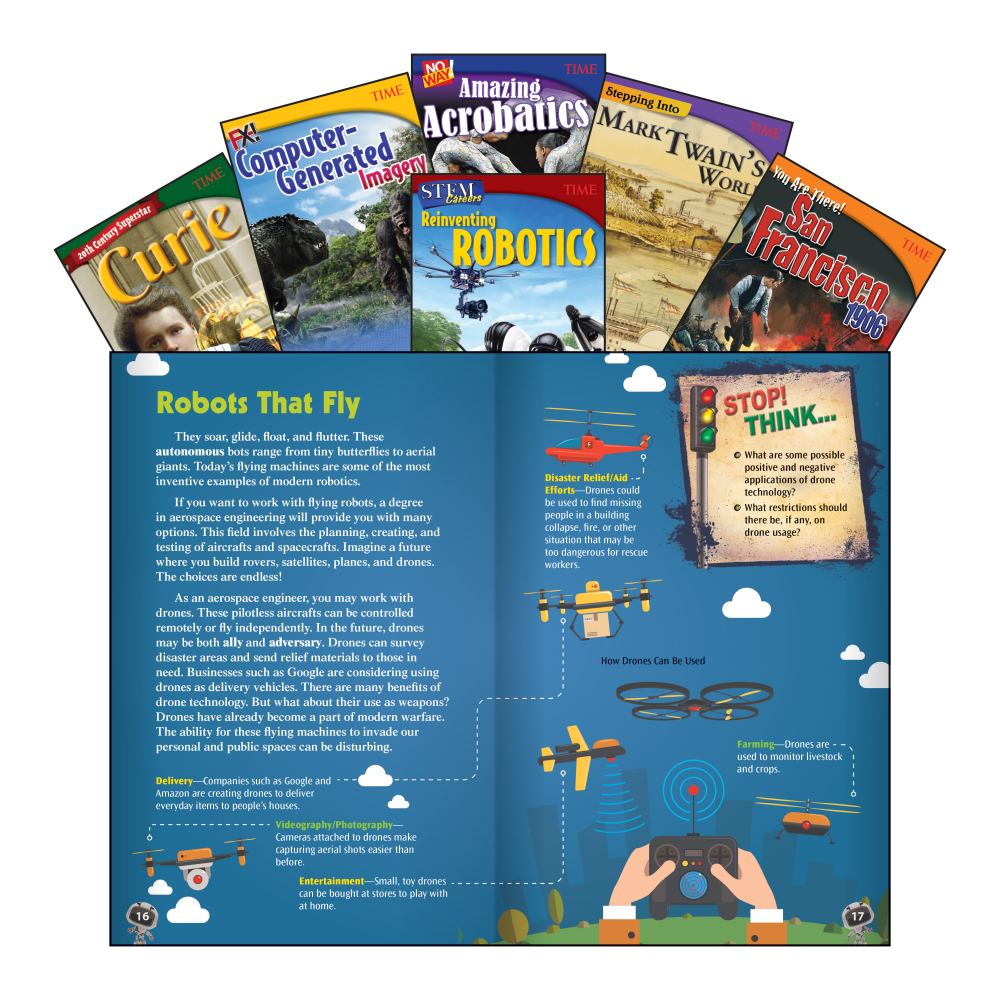 Teacher Created Materials TIME Informational Texts, Set 3, Grade 7, Set Of 6