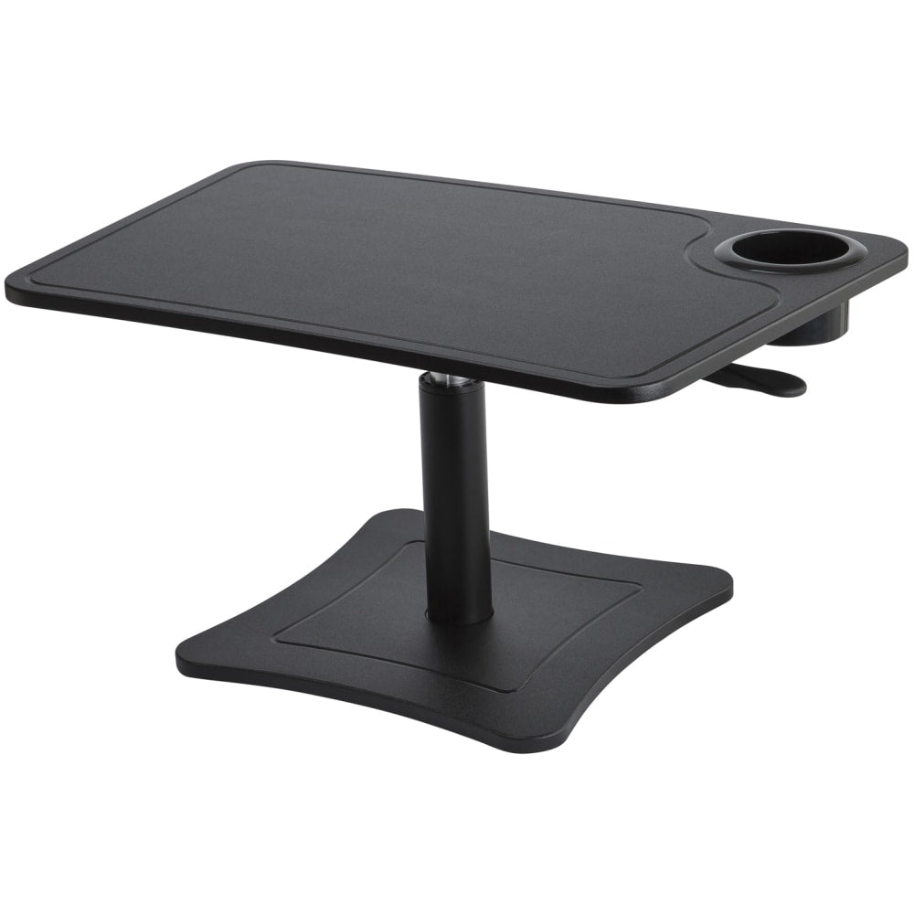 Victor High Rise Collection Height-Adjustable Wood Laptop Stand With Storage Cup, 15-1/2inH x 23-3/4 "W, Black