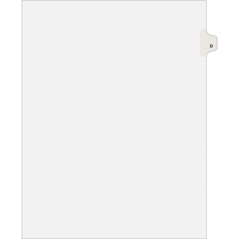 Avery 30% Recycled Side-Tab Legal Exhibit Dividers, Tab Title D, Pack Of 25