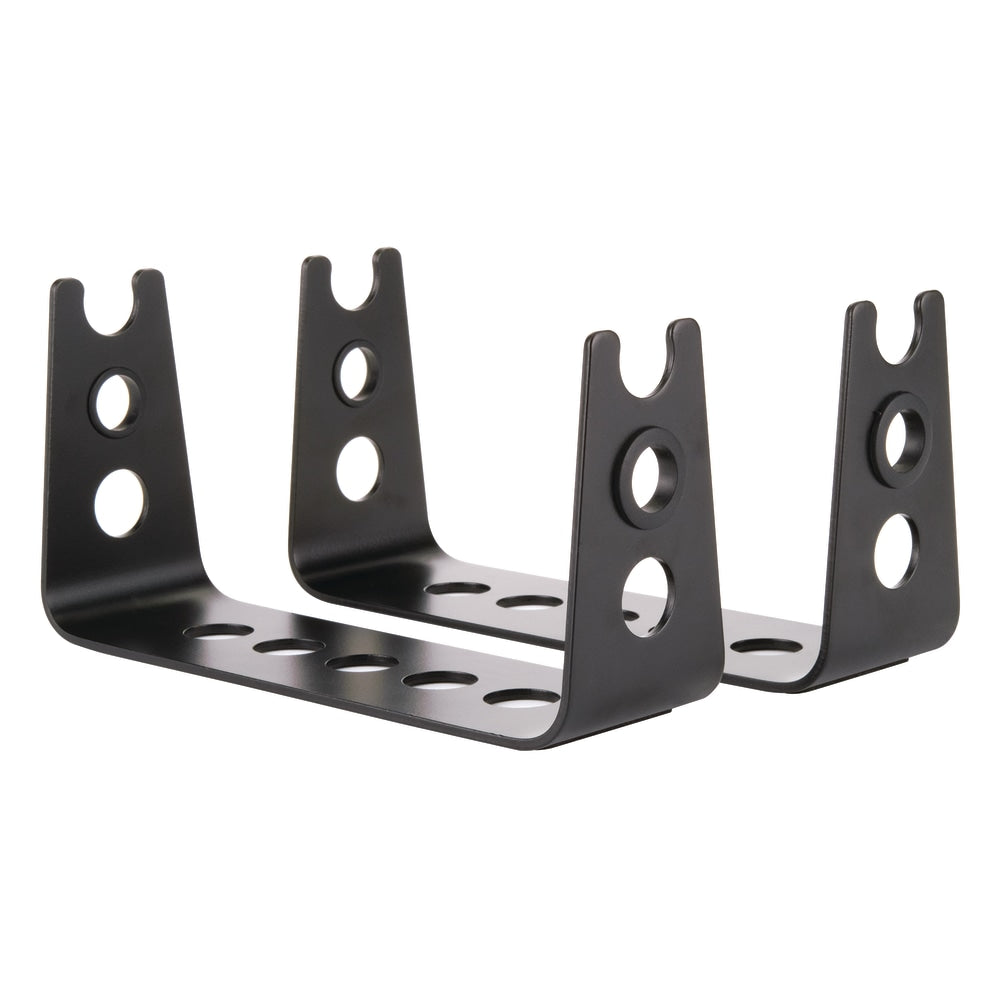 Allsop Metal Art Monitor Stand Risers, 4inH x 8 1/4inW x 2 1/2inD, Pearl Black, Pack Of 2